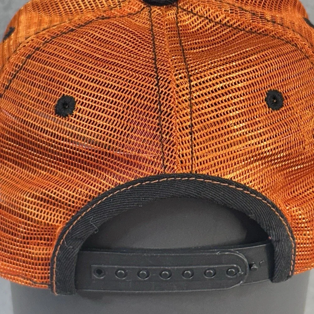 Aksels Tiger Patch Embroidered Black Orange Youth  Trucker  Hat Cap